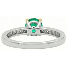 Authentic Emerald Colored Stone Ring – top view