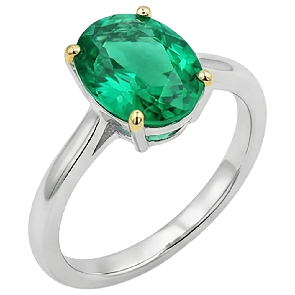 Sparkling Colored Stone Ring 5 ct – angle view