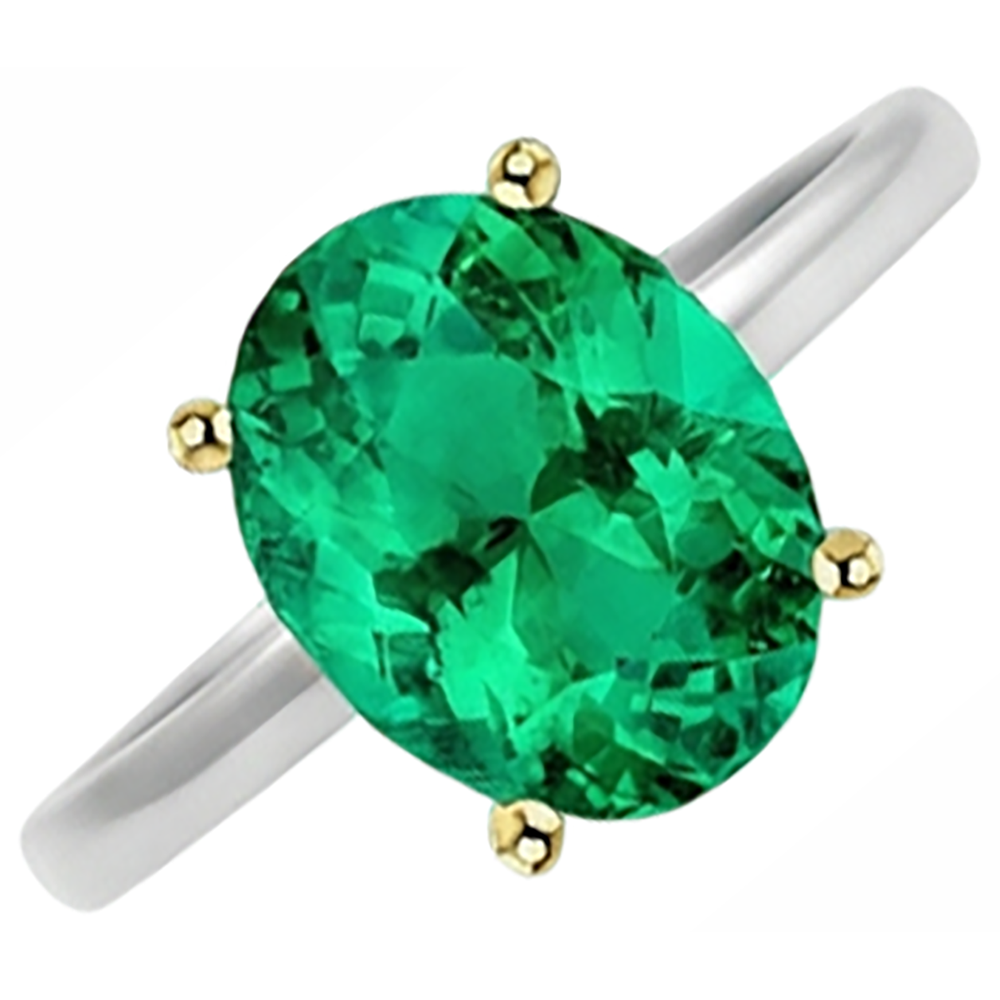 Sparkling Colored Stone Ring 5 ct – side view