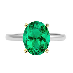 Sparkling GIA-Certified Fine Emerald Colored Stone Ring – 5 ct