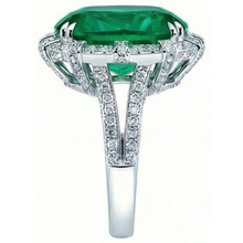 Colombian Green Emerald With Natural Earth Mined DIAMOND ( NOT LAB GROWN )s Ring 4 Carats