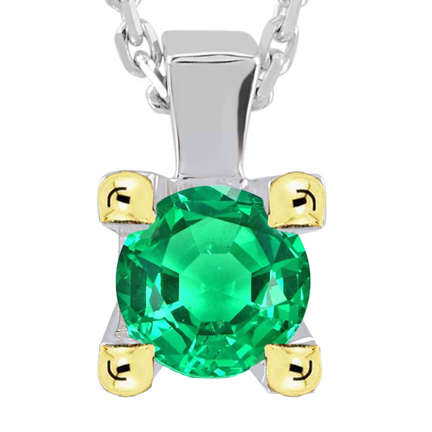 Refined Fine Emerald Gemstone Pendant 4 ct – main view