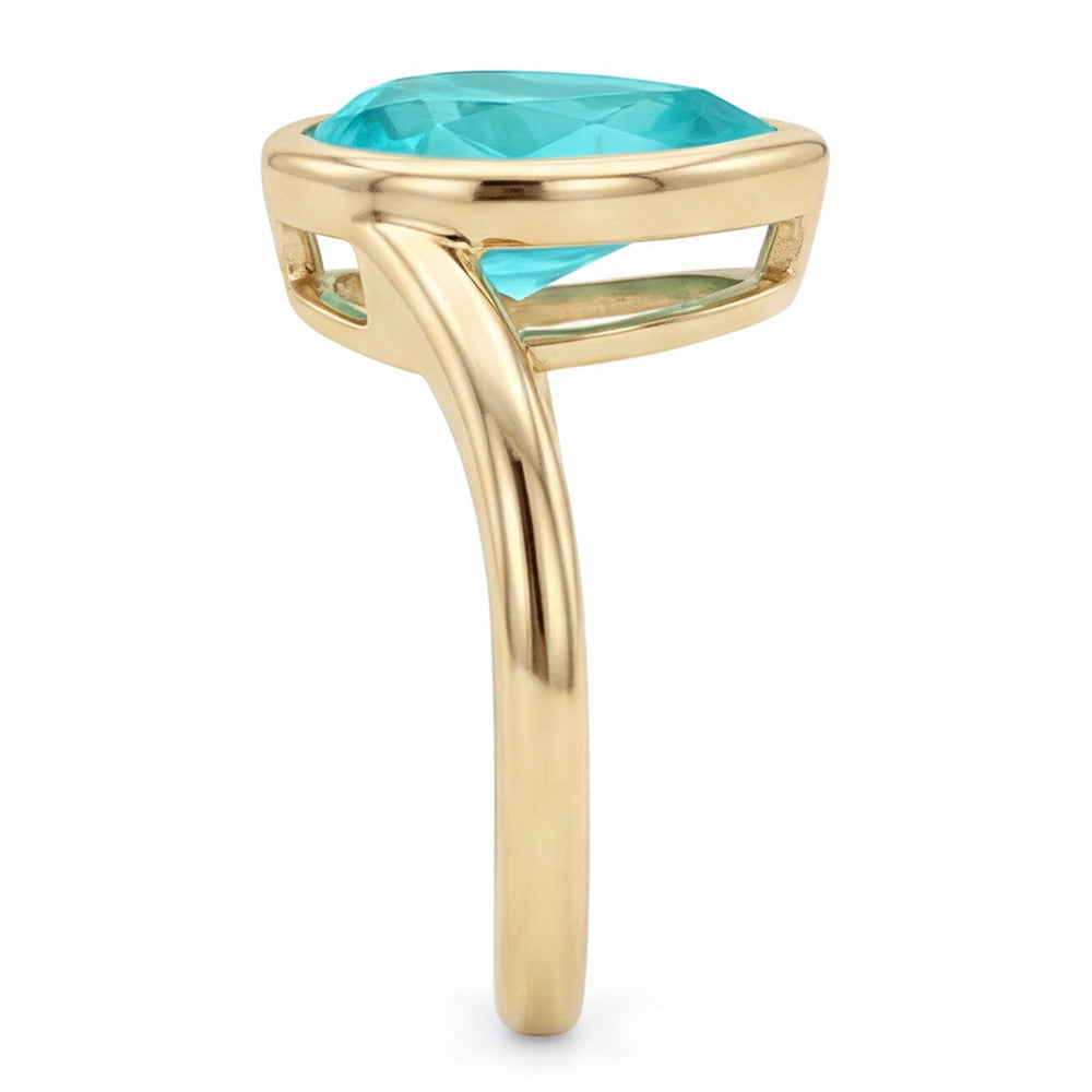 Colored Stone Ring 14 Karat Yellow Gold – Paraiba Tourmaline