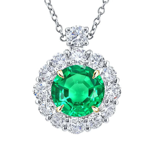 Premium Fine Emerald Precious Stone Pendant 6 ct – main view