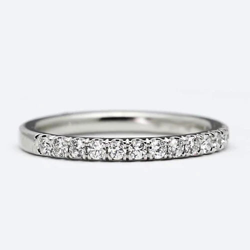 Comfort Fit Genuine Diamond Anniversary 1.50 Carats Half Eternity