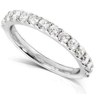 Comfort Fit Half Eternity Band 2.80 Ct Round Cut Real Diamond Gold 14K