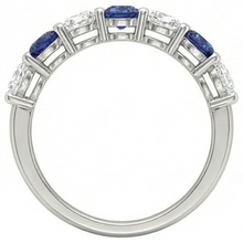 Comfort Fit Sapphire & Natural Earth Mined Diamond Band 2.75 Carats White Gold