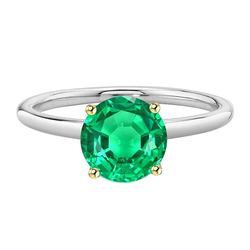 Shimmering Comfort Fit Fine Emerald Gemstone Ring – 2 ct