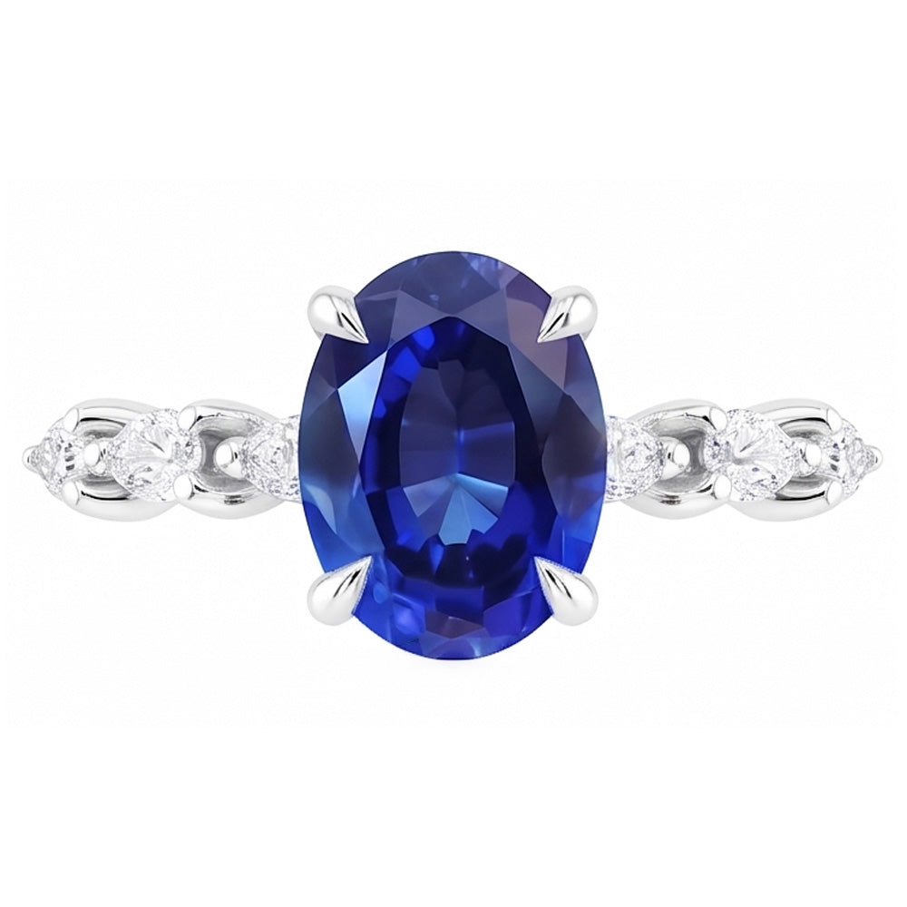 Cornflower Sapphire Anniversary Ring