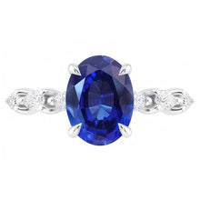 Cornflower Sapphire Anniversary Ring