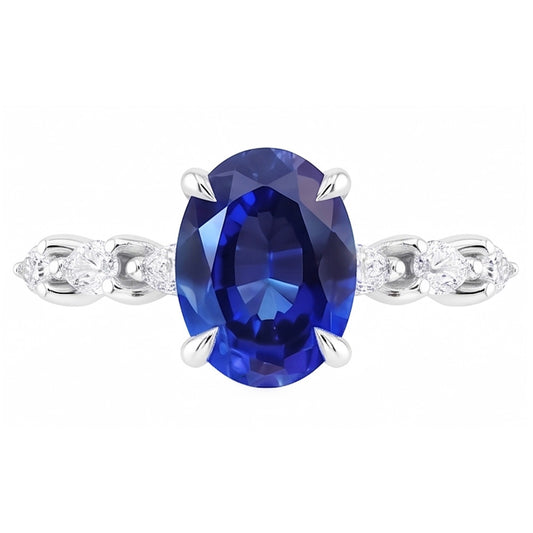 Cornflower Sapphire Anniversary Ring