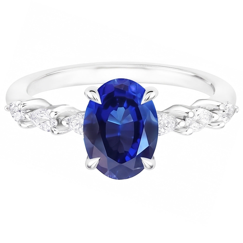 Cornflower Sapphire Anniversary Ring
