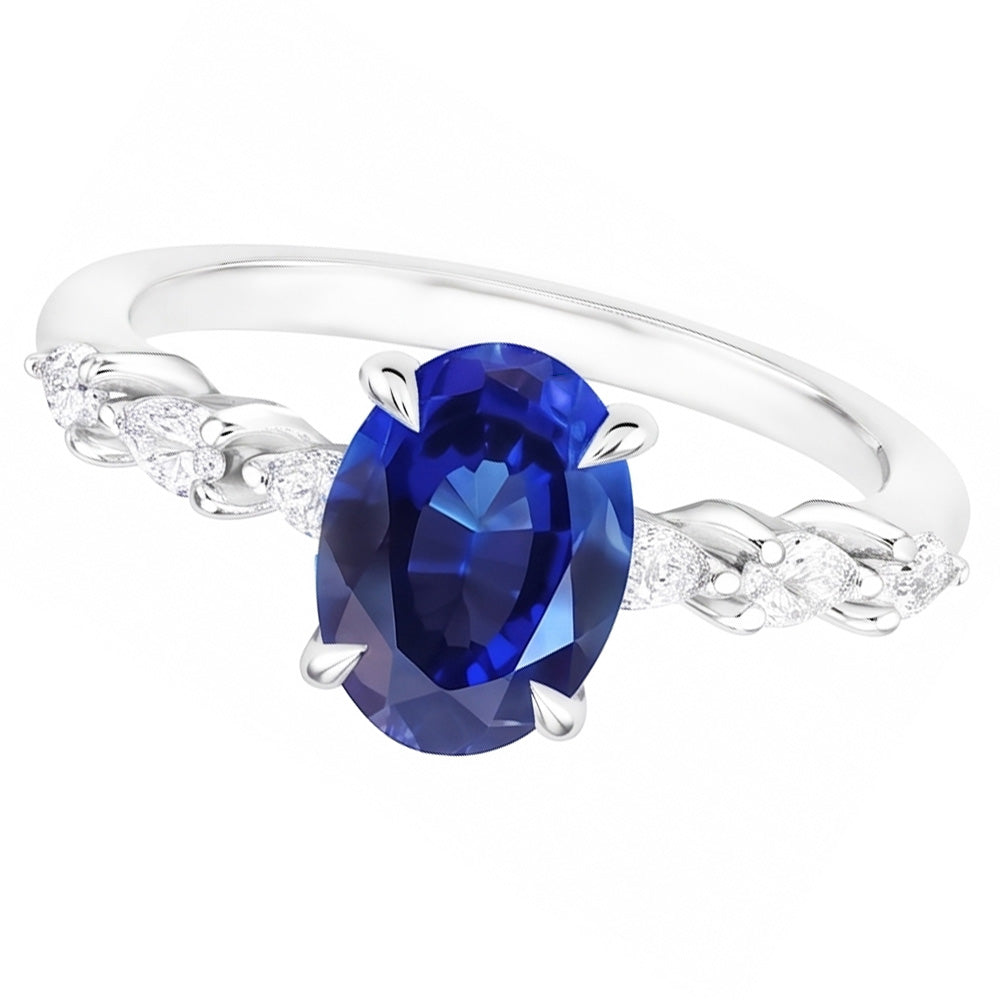 Cornflower Sapphire Anniversary Ring