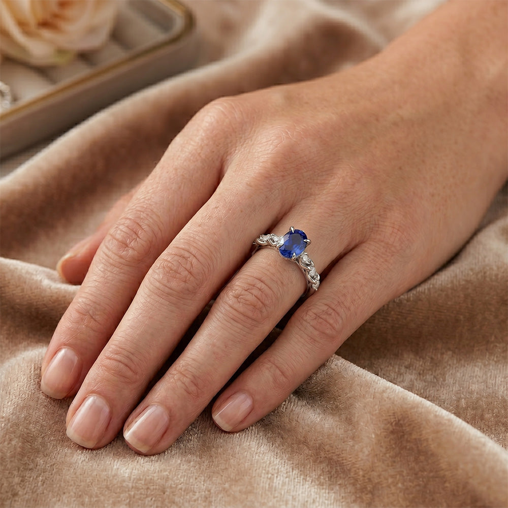 Cornflower Sapphire Anniversary Ring