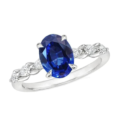 Cornflower Sapphire Anniversary Ring