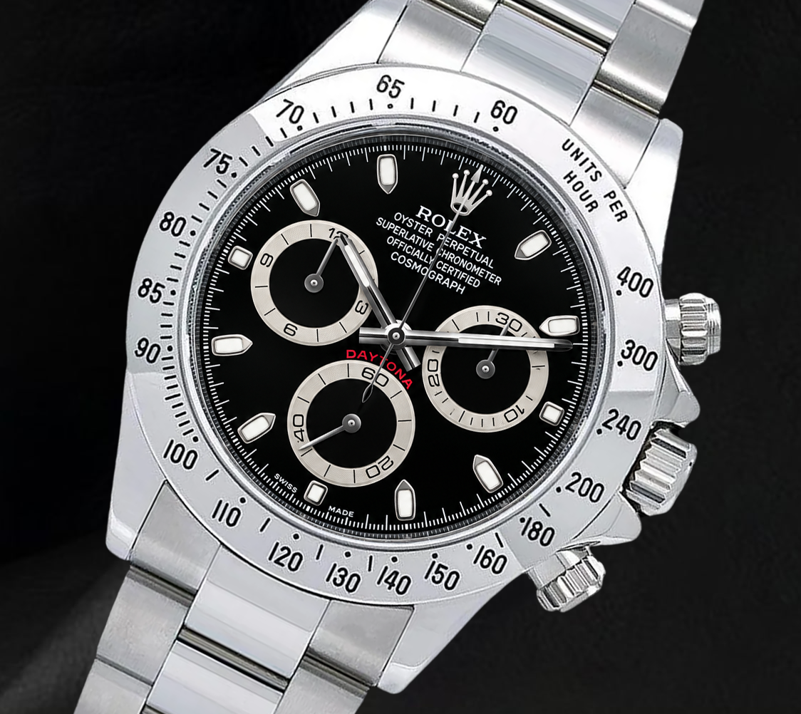 Rolex Cosmograph Daytona 116520 40mm Black Dial Stainless Steel Watch