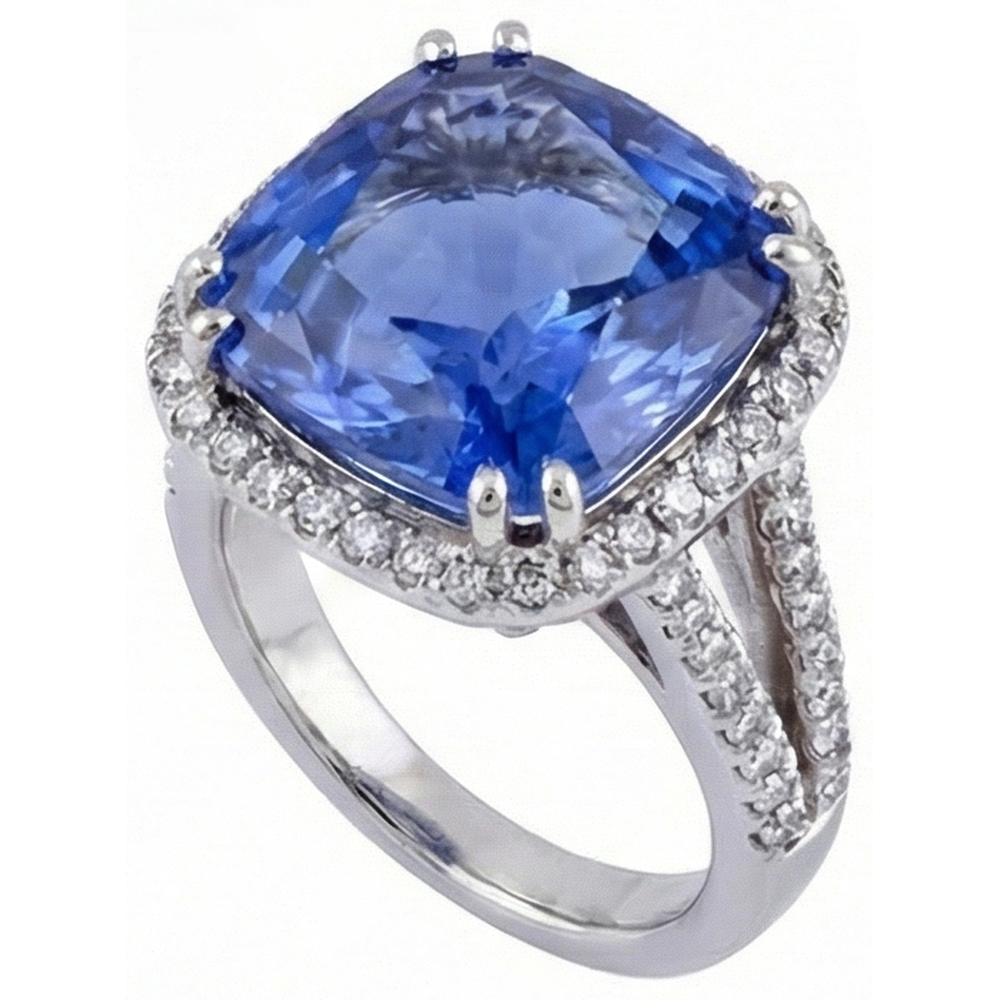 Cushion AAA Tanzanite Natural Earth Mined DIAMOND ( NOT LAB GROWN )s 6 Carat Fancy Ring Gemstone Jewellery