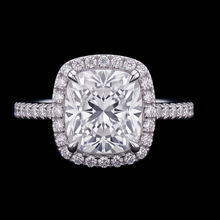 Cushion Cut Center Natural Earth Mined Diamond 2.55 Cts. Engagement Ring