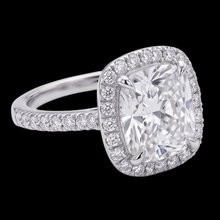 Cushion Cut Center Natural Earth Mined Diamond 2.55 Cts. Engagement Ring