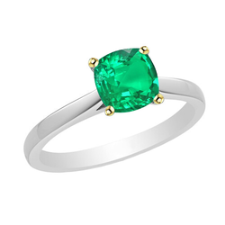 Luxury 2.50-ct Fine Emerald Precious Stone Ring