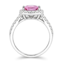 Cushion Cut Pink Kunzite 24.50 Ct Natural Earth Mined Diamond Ring White Gold Lady Jewellery