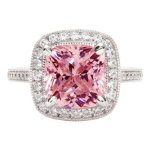 Cushion Cut Pink Sapphire Ring