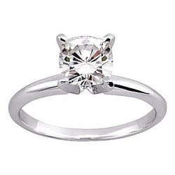Cushion Cut Real Diamond Solitaire Ring 1.25 Ct. White Gold 14K