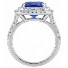 Cushion Cut Sapphire Engagement Ring