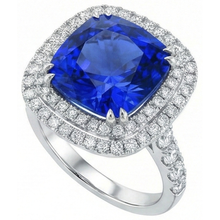 Cushion Cut Sapphire Engagement Ring
