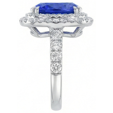 Cushion Cut Sapphire Engagement Ring