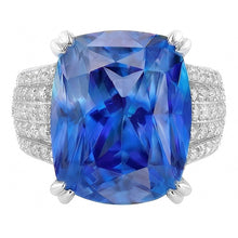 Cushion Cut Sapphire Wedding Ring