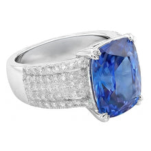 Cushion Cut Sapphire Wedding Ring