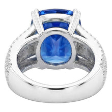 Cushion Cut Sapphire Wedding Ring