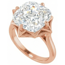 Solitaire Ring 14K Rose Gold with Brilliant Diamond – angle view