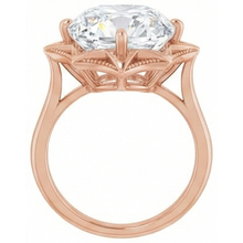 Brilliant Diamond Solitaire Ring 5-ct 14K Rose Gold – profile view