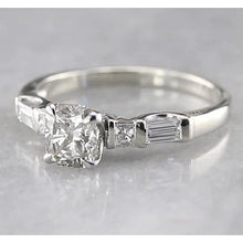 Cushion Eagle Claws Natural Diamond Engagement Ring 1.75 Carats Women Jewelry