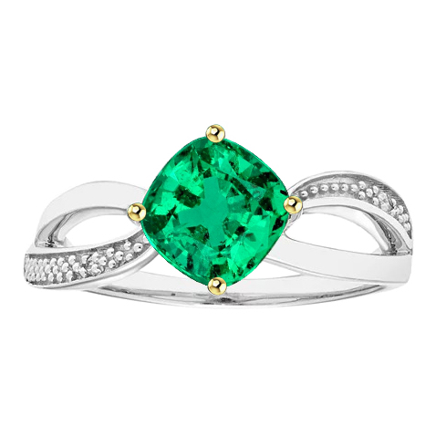 Dazzling Emerald Gemstone Ring 1 ct – main view