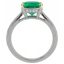 Natural Emerald Precious Stone Ring – profile view