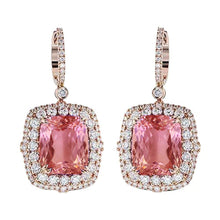 Cushion Kunzite Crystal Halo Earrings