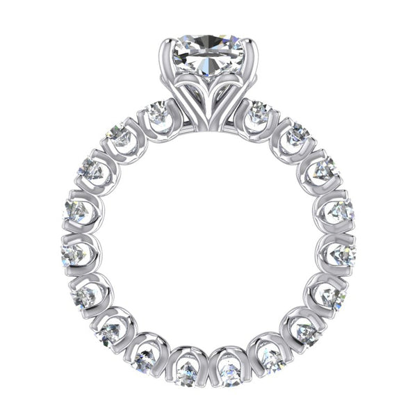 Cushion Natural Diamond Anniversary Band Ring 4 Ct. Gold Ladies Jewelry