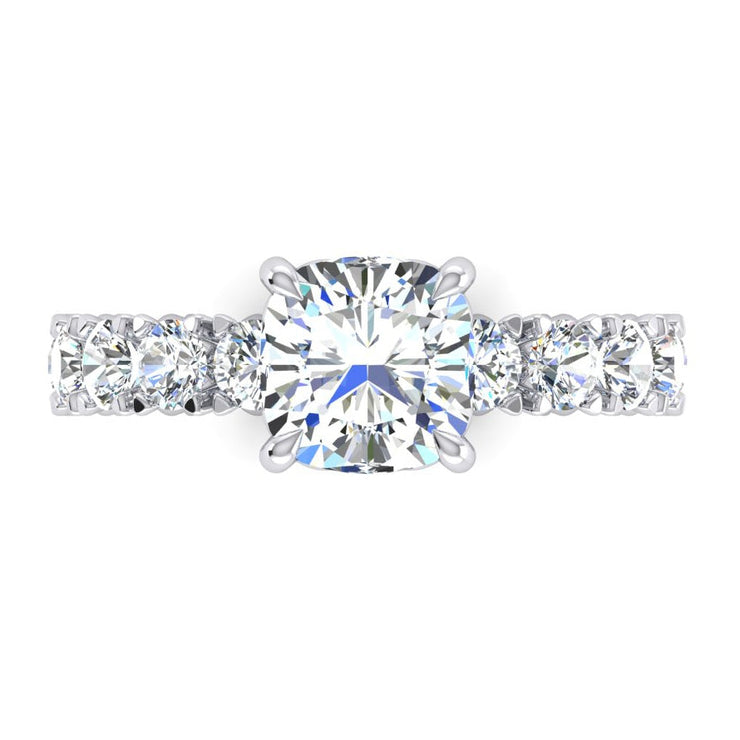 Cushion Natural Diamond Anniversary Band Ring 4 Ct. Gold Ladies Jewelry