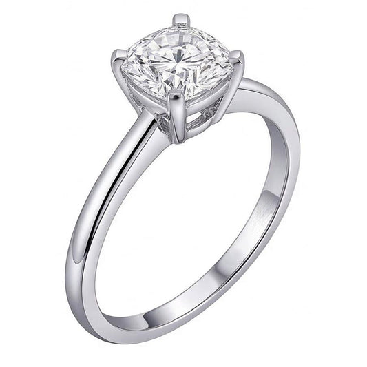 Cushion Natural Earth Mined DIAMOND ( NOT LAB GROWN ) Solitaire Ring