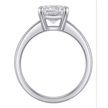 natural cushion diamond 2ct ring close up detail