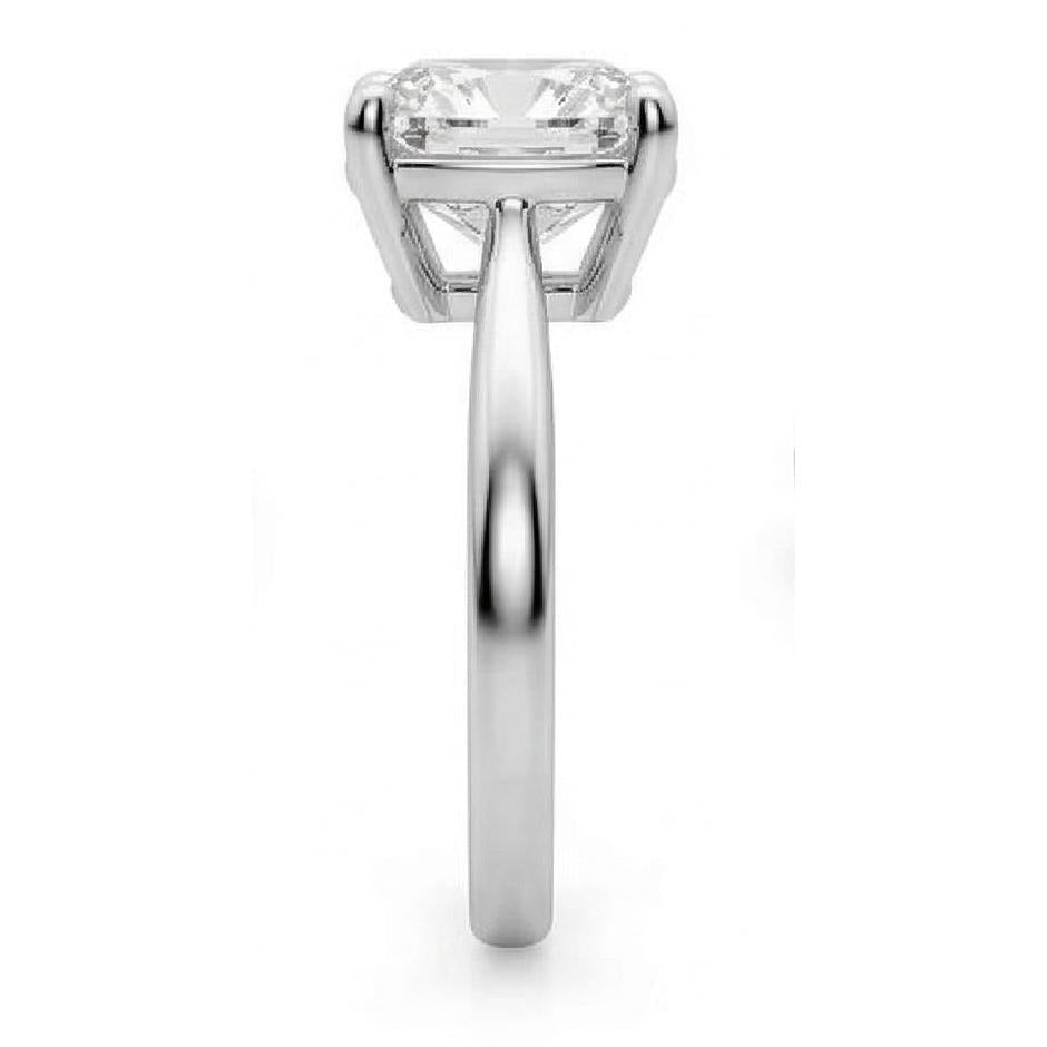 Cushion Natural Earth Mined Diamond Solitaire Ring