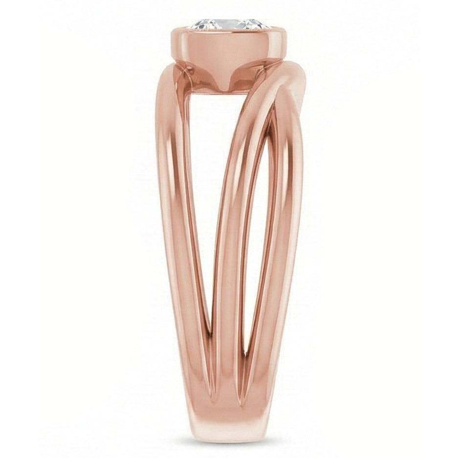 Cushion Old Miner Natural Earth Mined Diamond Solitaire Ring Bezel Set Gold 2.50 Carats