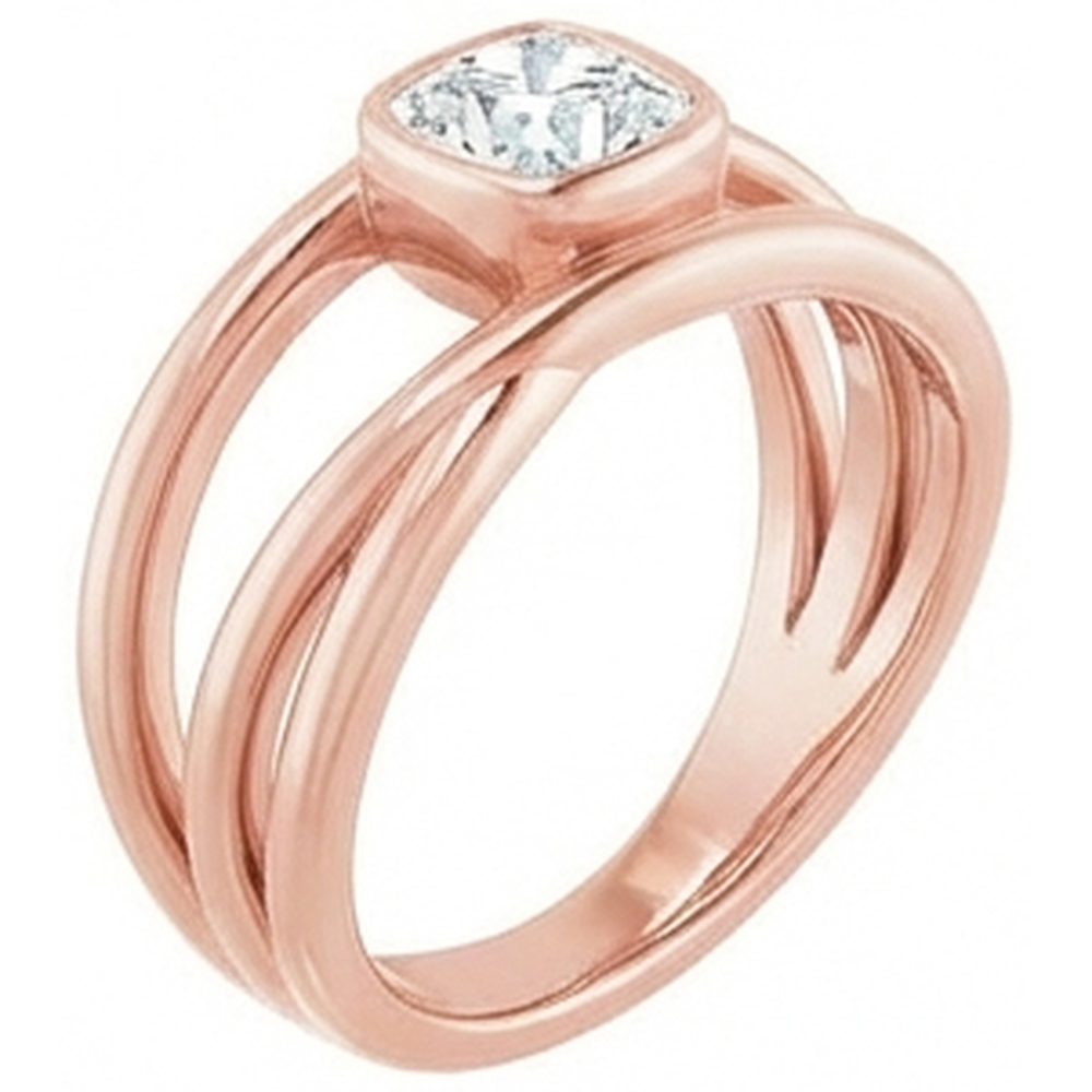 Cushion Old Miner Natural Earth Mined Diamond Solitaire Ring Bezel Set Gold 2.50 Carats