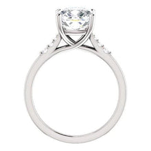 Cushion Real Diamond Engagement Ring With Accents 3.15 Carats Jewelry New