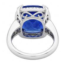 Cushion Sapphire 7 Carat Engagement Ring