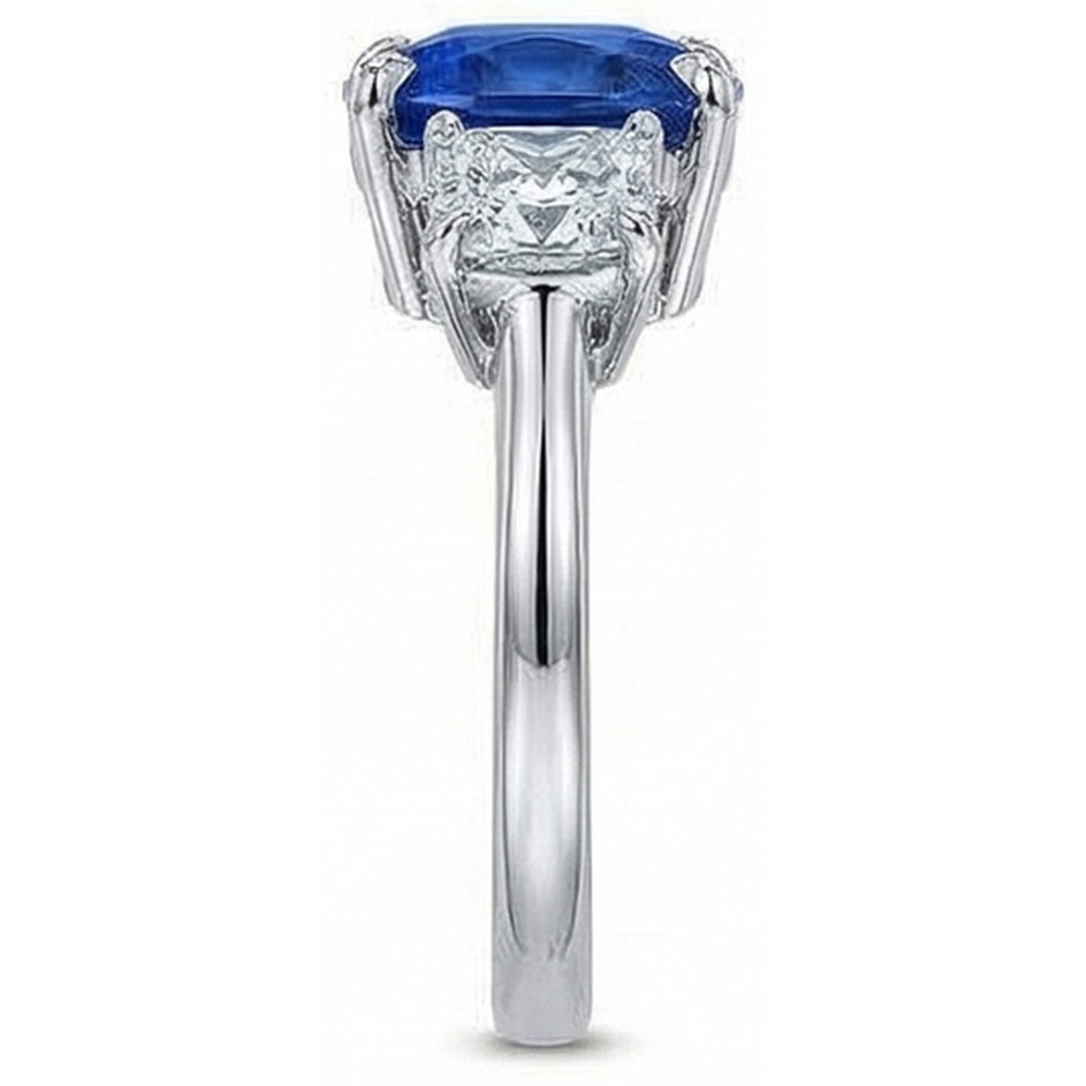 natural cushion sapphire 4ct ring lifestyle photo