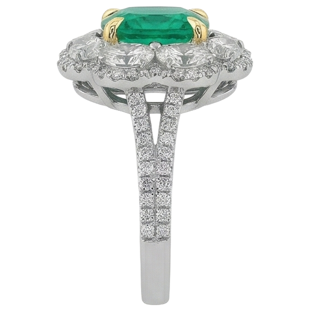 Dazzling Precious Stone Ring 2 ct – top view